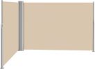 276" x 71''Retractable Side Awning, Waterproof & UV-Resistant, Privacy Screen Divider Roll Up Balcony(Beige)