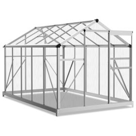 6x10ft Hybrid Polycarbonate Greenhouse Silver