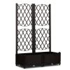 Wicker Trellis Planter, Outdoor Raised Garden Bed with Drainage Holes