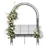 Arc Roof Double Layer With Chair Iron Arch Courtyard Black