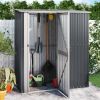 Garden Shed Anthracite 71.1"x38.2"x82.5" Galvanized Steel