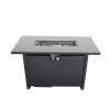 25'' H x 42'' W Steel Outdoor Fire Pit Table with Lid