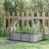 Outsunny 4' x 3' Galvanized Raised Garden Bed with Mini PVC Greenhouse Cover, Outdoor Metal Planter Box with 2 Roll-Up Windows for Growing Flowers