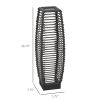 Gray Waterproof Outdoor Floor Lamp with Auto On/Off LED Lights