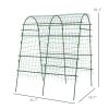 Outdoor Metal Garden Trellis with Climbing Net,57" x 66" x 81", Green