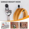 Metal garden hose rack, wall-mounted storage rack, water pipe storage hanger, household hanging decorative garden hose rack