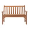 49in Vertical Backrest Teak Color HDPE Bench