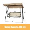 3-person garden swing Brown