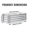4x2x1ft Raised Garden Bed Kit, Galvanized Planter Raised Garden Beds for Outdoor for Vegetables,Flowers &Herbs, Heavy Duty, Rust-Resistant