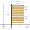 72.8"H x 38.5"W(1 Panel) Cedar Wood Privacy Screen, Outdoor Privacy Walls, Privacy Wood Fence for Pool Equipment Enclosure, Trash Can Enclosures