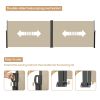 276" x 71''Retractable Side Awning, Waterproof & UV-Resistant, Privacy Screen Divider Roll Up Balcony(Beige)