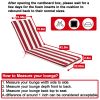 Outdoor Lounge Chair Cushion Replacement Patio Funiture Seat Cushion Chaise Lounge Cushion(Red/White Striped) [Sale to Temu is Banned.Weekend can not