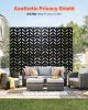 Metal Privacy Screen 47" x 72" Freestanding Outdoor Privacy Screens for Patio