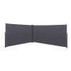 276" x 71''Retractable Side Awning, Waterproof & UV-Resistant, Privacy Screen Divider Roll Up Balcony(Grey)