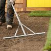 1PC Aluminum Rake with 36 Inch Wide Rake Head and 68 Inch Long Handle