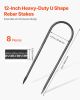 12-Inch 8 Pack Rebar Stakes Heavy Duty U Shape Galvanized Steel Ground Anchors