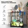 3-Tier Garden Tool Organizer with Hooks