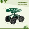360° Garden Rolling Workseat with Swivel Seat and Adjustable Height