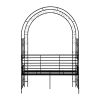 Arc Roof Double Layer With Chair Iron Arch Courtyard Black