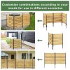 55"x38.5"W (2 Panels) Cedar Wood Privacy Screen, Outdoor Privacy Walls, Privacy Wood Fence for Pool Equipment Enclosure, Trash Can Enclosures