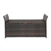 106*52*46cm Iron Frame Can Accommodate Brown Gradient Footstool Locker Rattan Locker