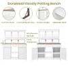 [Assembly Video Provided] 65.7'' H Tall Garden Potting Bench Table with Hutch,Patio Storage Workstation with 3 Shelves,6 Drawers