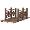 4.7ft Garden Bridge Arc Wood Footbridge Decorative Pond Bridge ( Amazon Shipping)(Prohibited by WalMart)