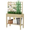Garden Bed, Galvanized Planter, Raised Garden Bed with Trellis