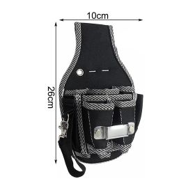 9 In 1 Nylon Fabric Tool Bag Electrician Instrument Hardware Storage Pouch Screwdriver Utility Kit Holder Tools Bag Waist Pocket (Color: 9 In 1 Bag, Ships From: China)