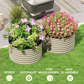 Garden Bed, Galvanized Planter (Color: as picture)