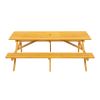 8 Person Brown Wooden Picnic Table