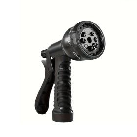Multifunction Spray Patterns Garden Hose Nozzle Sprayer for Watering (Color: Black, Type: Garden Tools)