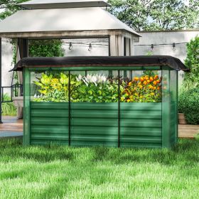 Galvanized Steel Planter Box (Color: as picture)