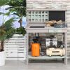 Garden Work Bench, Open Shelf Storage